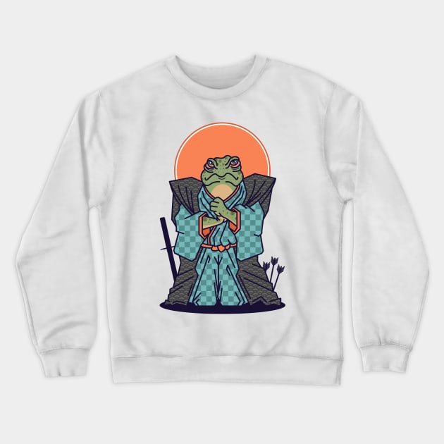 Samurai Frog Crewneck Sweatshirt by Never Not Tired Club